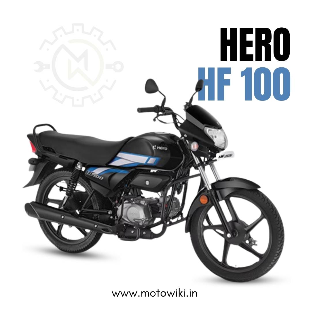 Hero HF 100 commuter bike with fuel-efficient engine