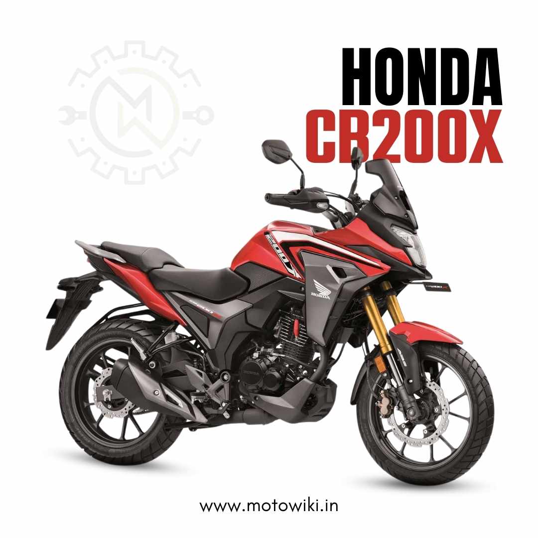 Honda CB200X adventure touring bike with stylish design and tall windscreen