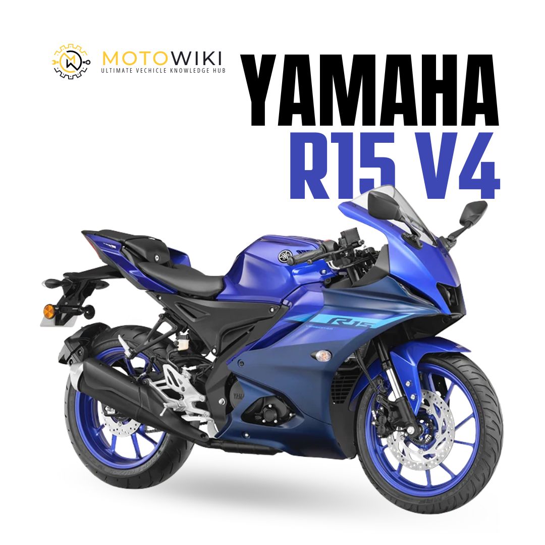 Yamaha R15 V4 sportbike with aerodynamic fairing and VVA engine