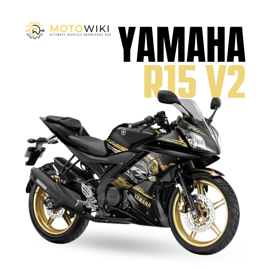 Yamaha R15 V2 sportbike with an aggressive supersport design