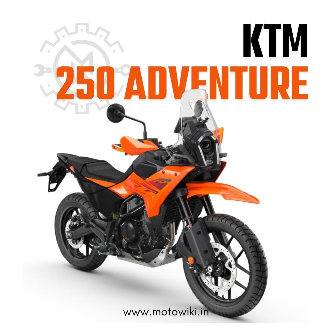 KTM 250 Adventure 2025 model with updated styling and 250cc engine