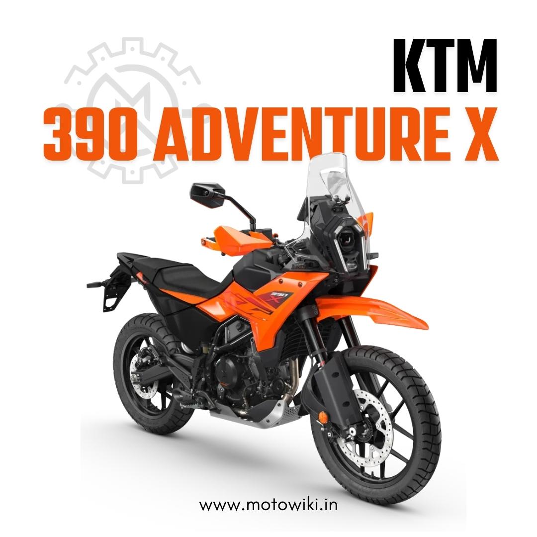 KTM 390 Adventure X motorcycle with 373cc engine and basic adventure features