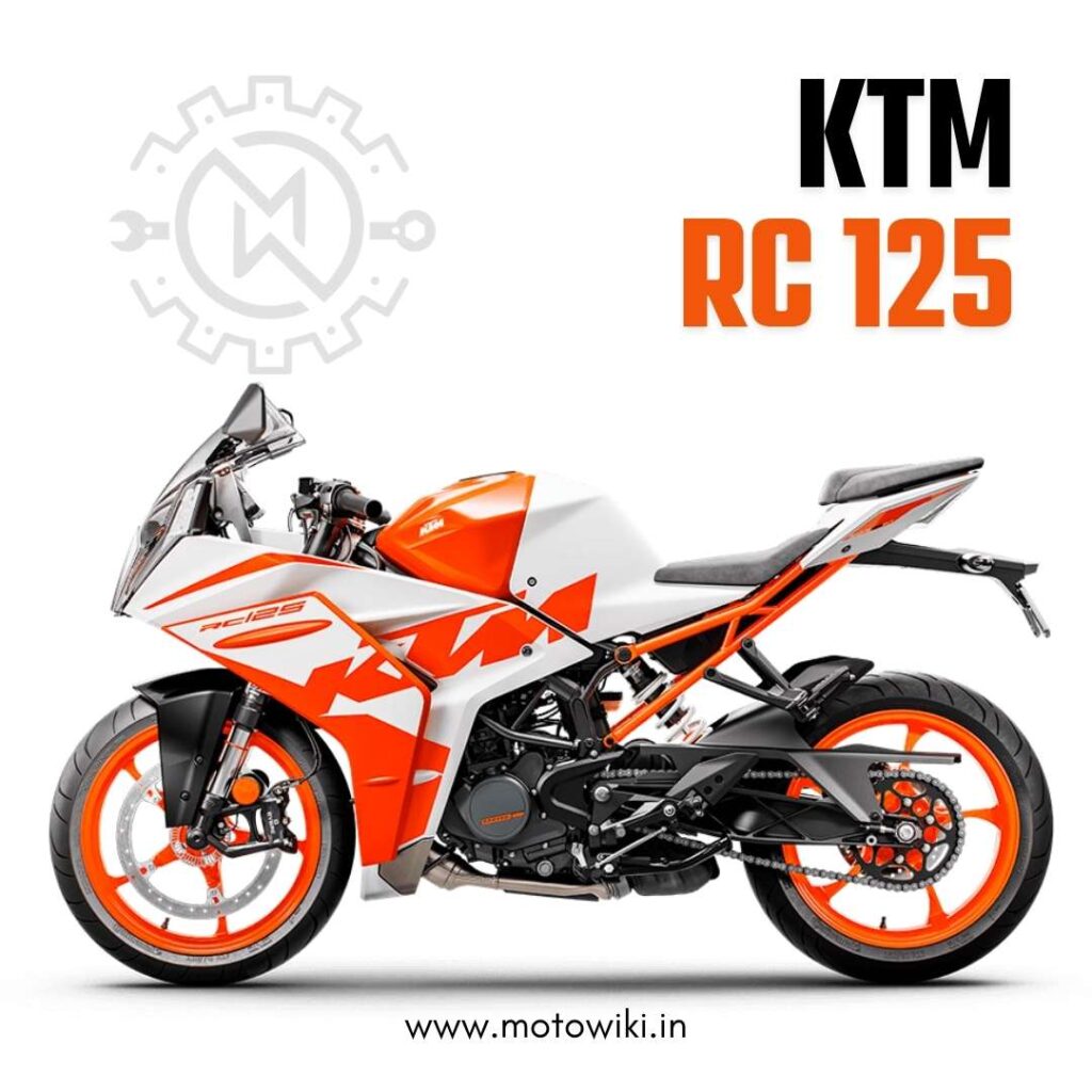KTM RC 125 supersport motorcycle with 125cc engine and aggressive styling