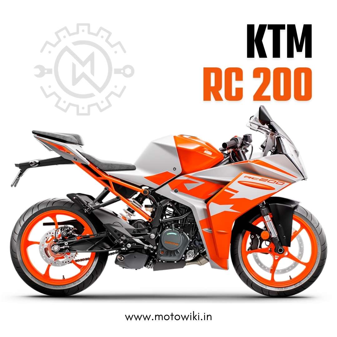 KTM RC 200 supersport motorcycle with 200cc engine and racing design