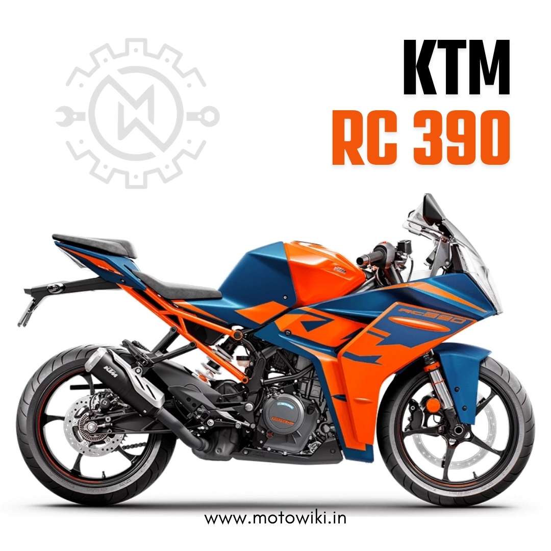 KTM RC 390 supersport motorcycle with 373cc engine and aerodynamic fairing